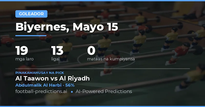 Mga Pinakamainam na Anytime Goalscorer Predictions para sa 15 Mayo 2026