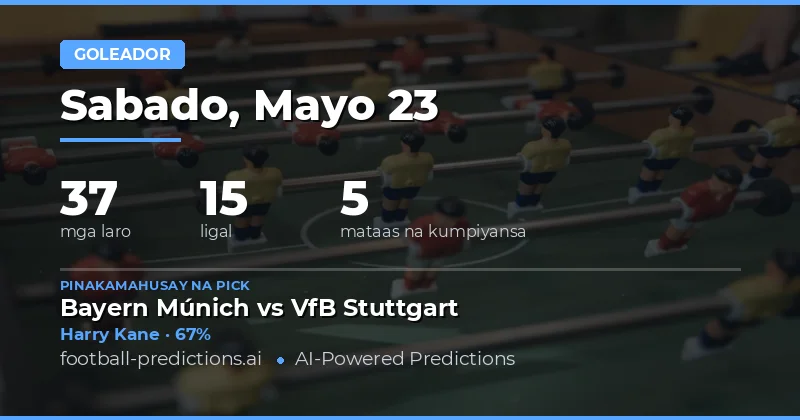 Mga Pinakamainam na Anytime Goalscorer Tips para sa 23 Mayo 2026