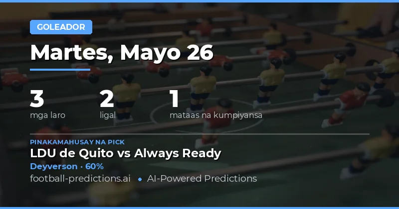 Mga Tiyas na Picks para sa 26 May 2026