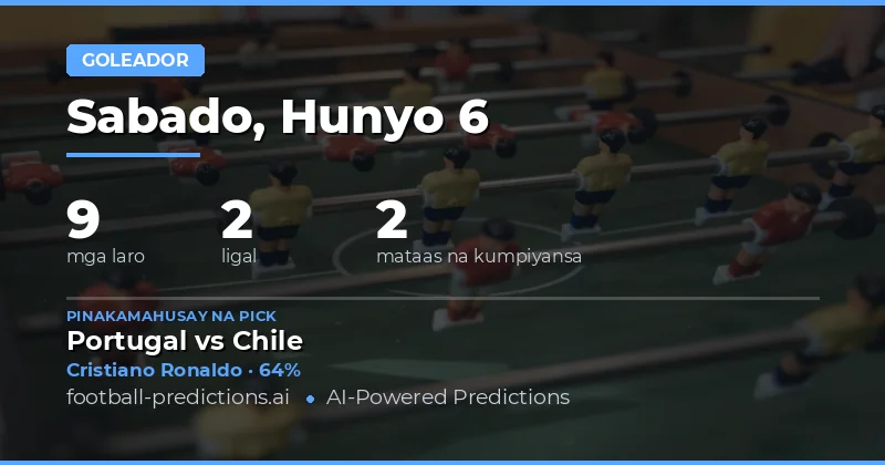 Mga Anytime Goalscorer Prediction para sa Araw ng 6 June
