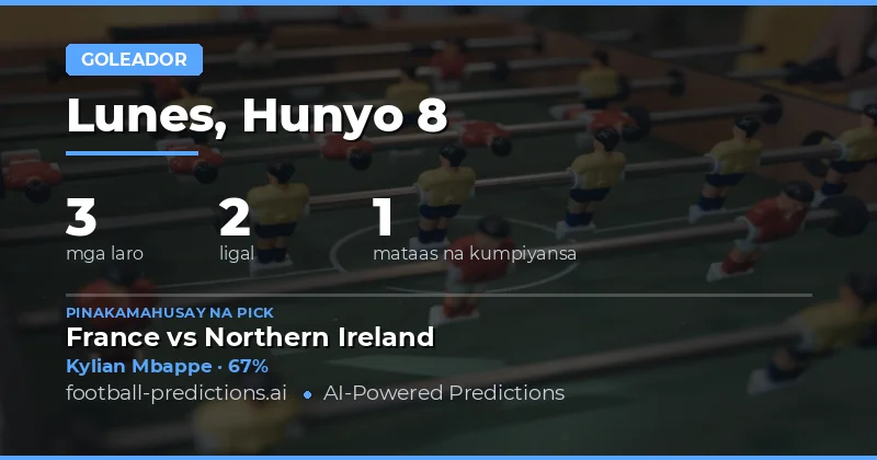 Panimula sa Anytime Goalscorer Predictions para sa June 8 2026