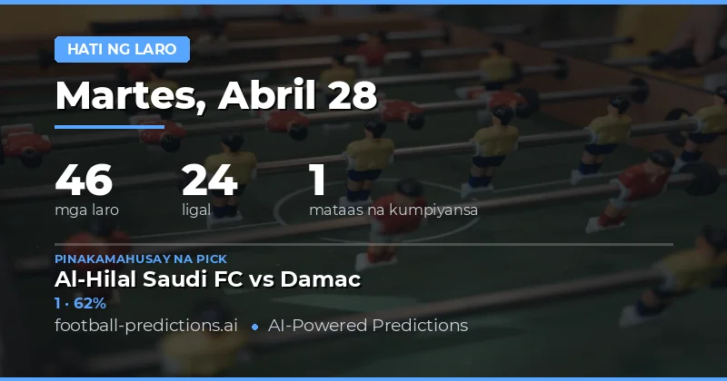 Pagsusuri sa Half Time Results para sa 28 Abril 2026