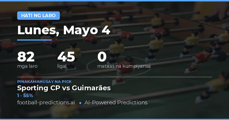 Pangunahing Pagsusuri sa Half Time Result ng 4 May 2026