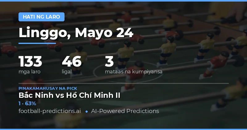 Pagsusuri sa Half Time Results para sa 24 Mayo 2026