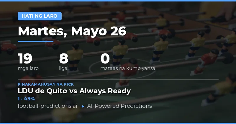 Mga Tuntunin ng Half Time Betting para sa 26 May 2026