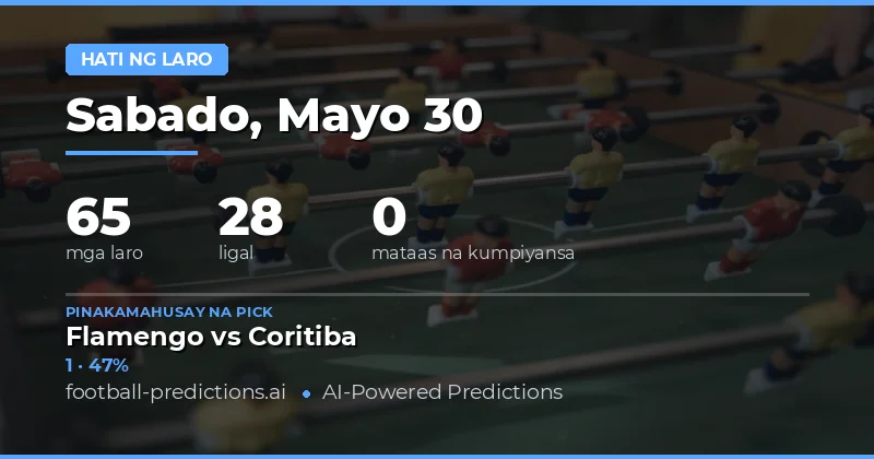 Pagsusuri sa Half Time Results para sa 30 May 2026
