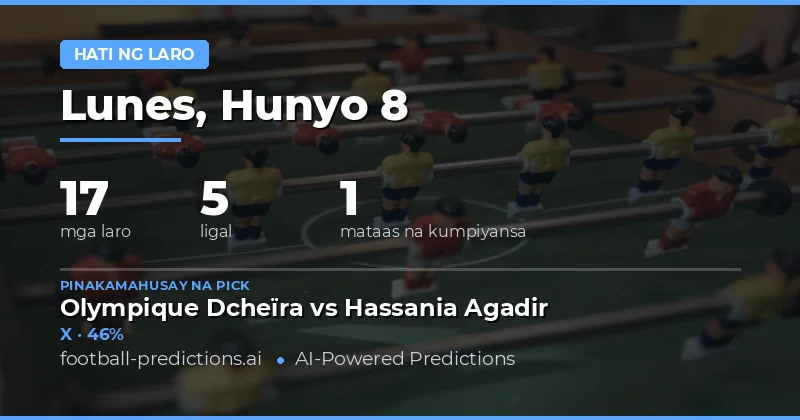Panimula: Mga HT-FT Prediction para sa 8 Hunyo 2026