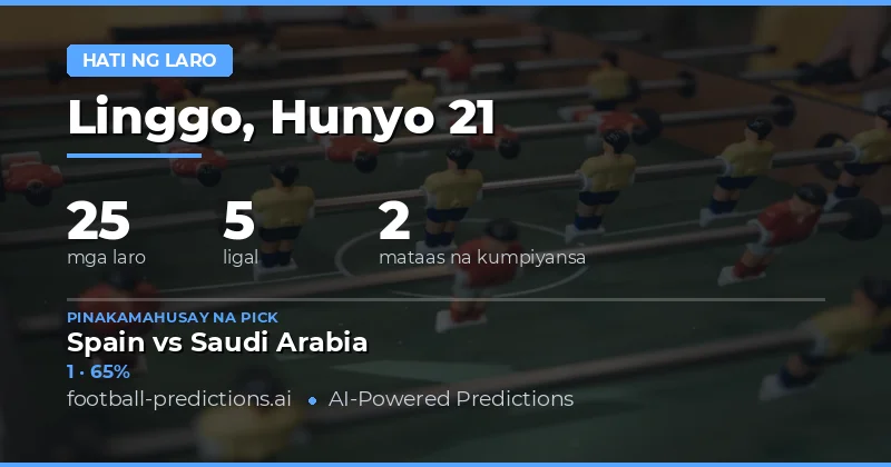 Ang Kahalagahan ng Half-Time Betting Market sa Ika-21 ng Hunyo