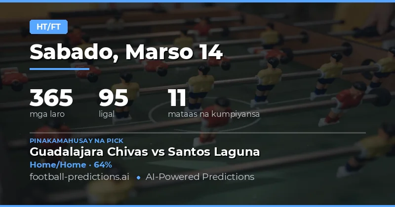 HT/FT prediksyon 14 Marso 2026