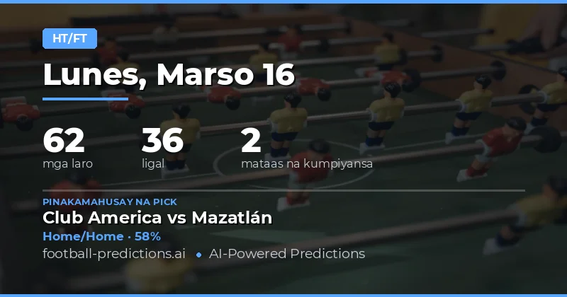 HT/FT Predictions 16 Marso 2026