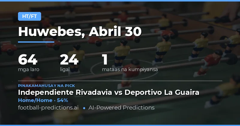 Panimula sa Half Time / Full Time Predictions