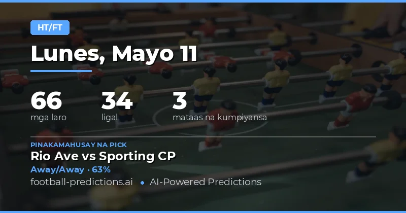 Mga Tip para sa Half Time / Full Time Betting sa 11 Mayo 2026