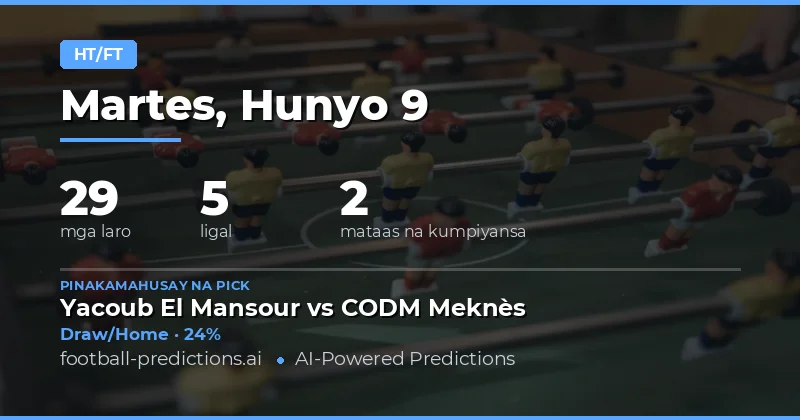 HT/FT Analysis para sa 9 Hunyo 2026: Isang Comprehensive na Pagsusuri