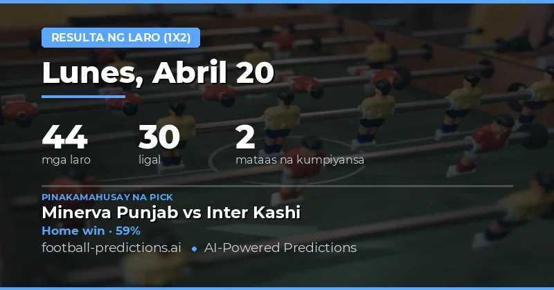 Ang Pinakamahalagang Paligsahan ngayong 20 Abril 2026