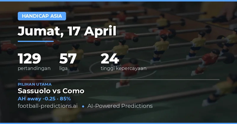 Prediksi Taruhan Asian Handicap Hari Ini