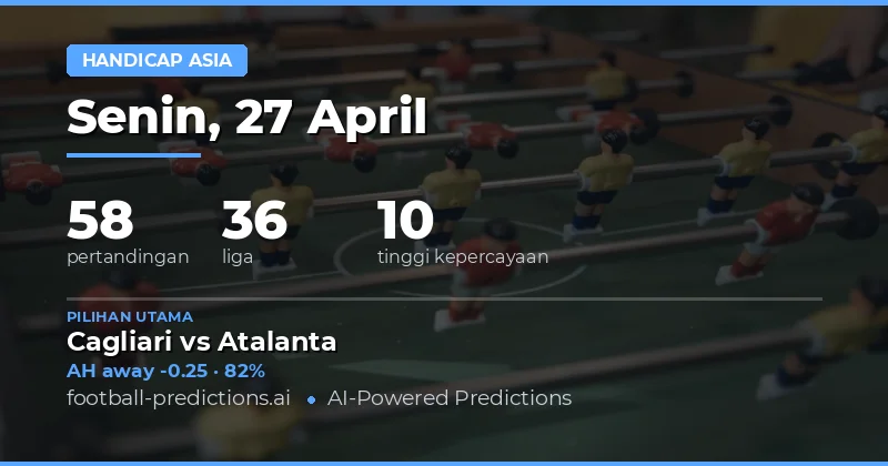 Prediksi Asian Handicap Bola Hari Ini 27 April 2026