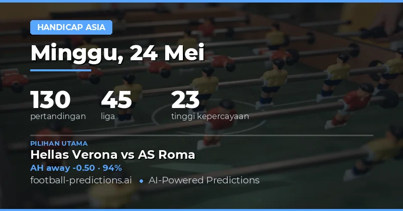 Prediksi Asian Handicap Hari Ini 24 Mei 2026