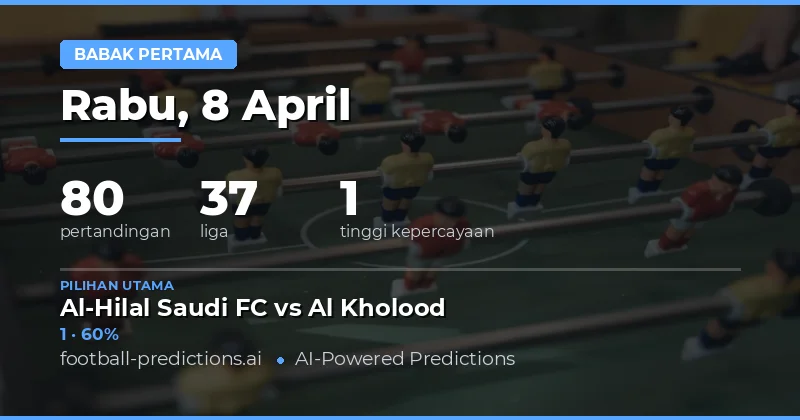 Prediksi Hasil Babak Pertama 8 April 2026