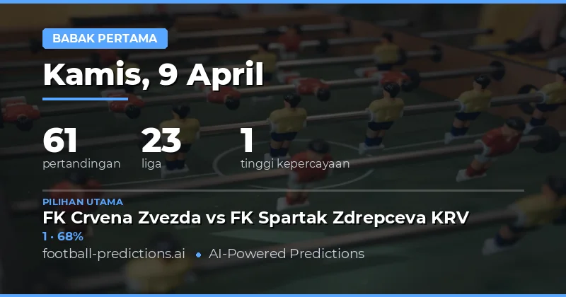 Prediksi Hasil Babak Pertama Pada Tanggal 9 April 2026