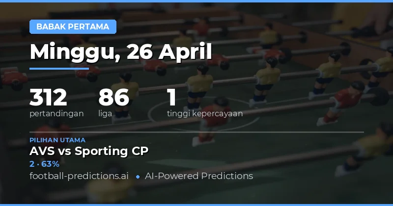 Prediksi Half Time Result 26 Apr 2026: Strategi Awal yang Menentukan