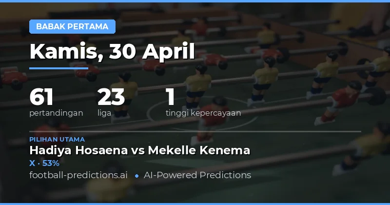 Prediksi Hasil Waktu Istirahat Bola 30 April 2026