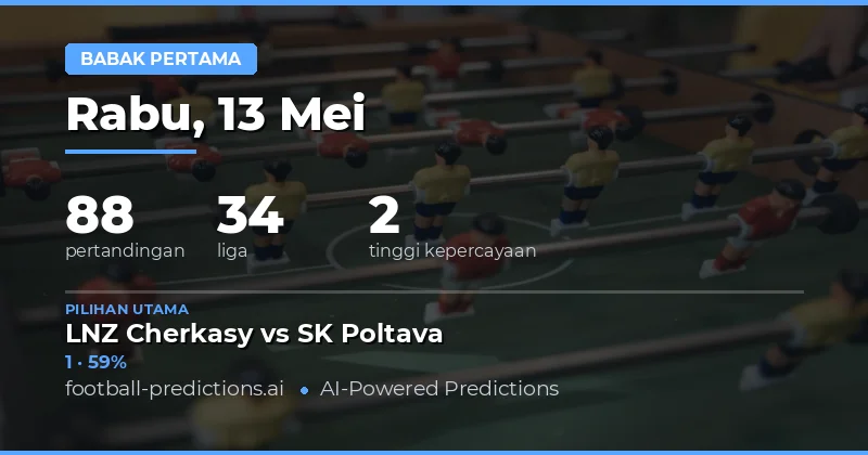 Prediksi Hasil Setengah Waktu Bola 13 Mei 2026