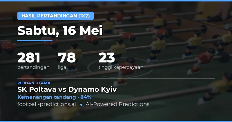 Prediksi Hasil Pertandingan Bola 16 Mei 2026