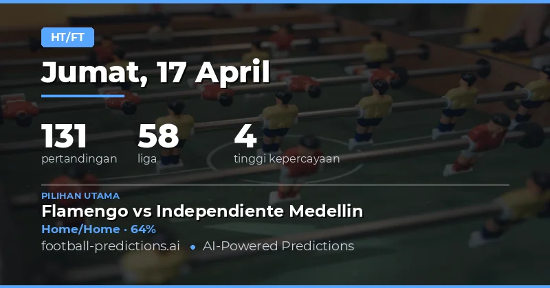 Prediksi Half Time / Full Time Pada 17 April 2026