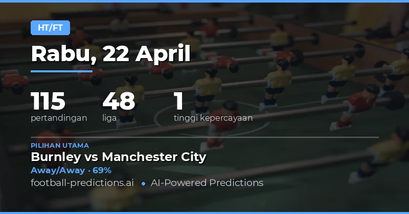 Prediksi Hasil Babak Pertama dan Penuh untuk 115 Pertandingan