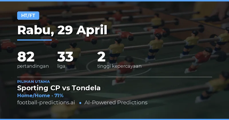 Prediksi Hasil Setengah Waktu dan Waktu Penuh Hari Ini