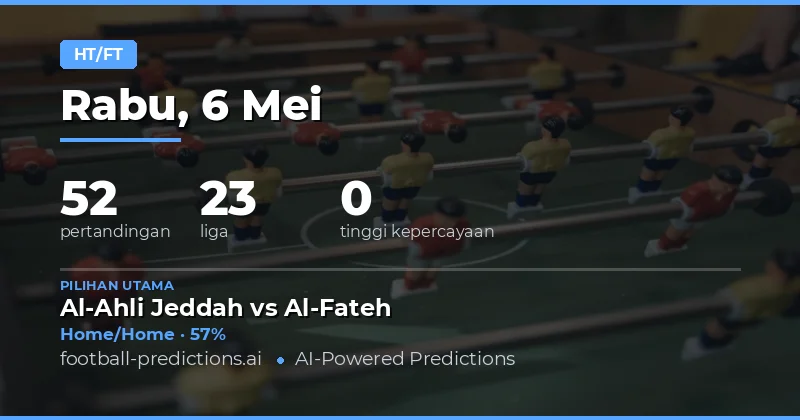 Panduan Lengkap Prediksi Half Time / Full Time 6 May 2026