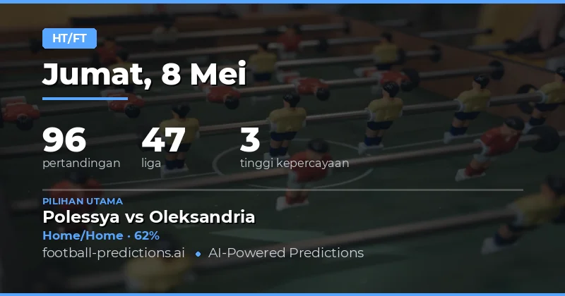 Prediksi Hasil Setengah Waktu dan Penuh Hari Ini