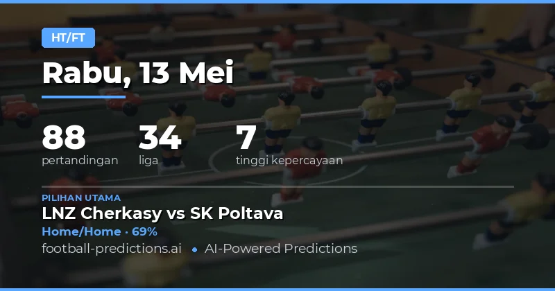 Prediksi Half Time Full Time Bola Hari Ini