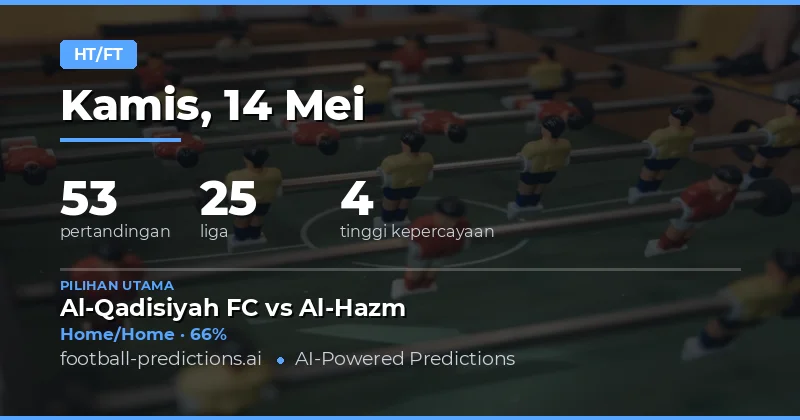 Prediksi Hasil Paruh Waktu dan Waktu Penuh Bola Hari Ini