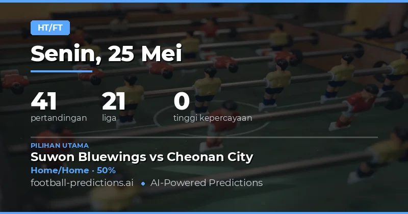Prediksi Hasil Paruh Waktu dan Akhir Pertandingan Bola