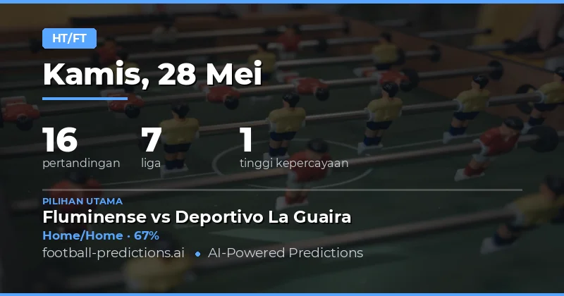 Prediksi Hasil Setengah Waktu dan Penuh Bola Hari Ini
