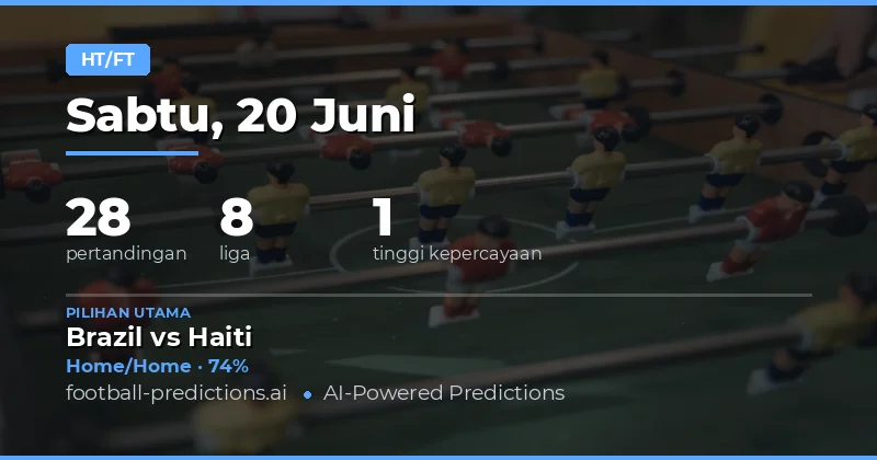 Top HT/FT Picks (20 Jun 2026)