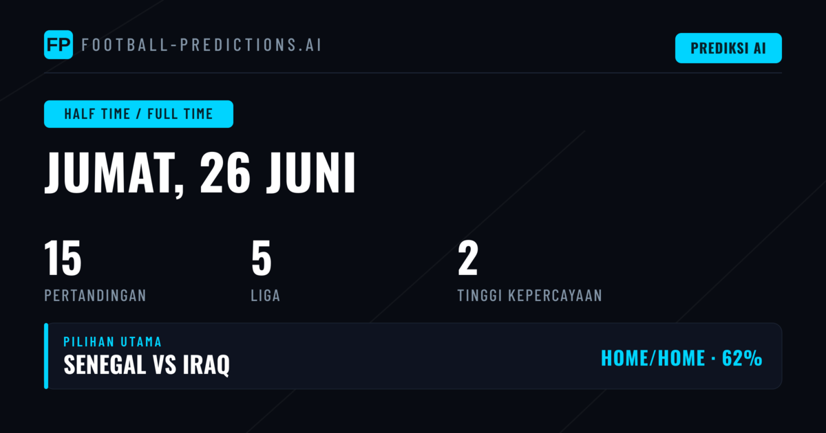 Top HT/FT Picks (26 Jun 2026)