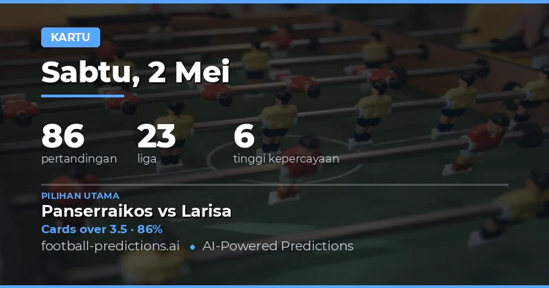 Prediksi Kartu Kuning Bola Hari Ini