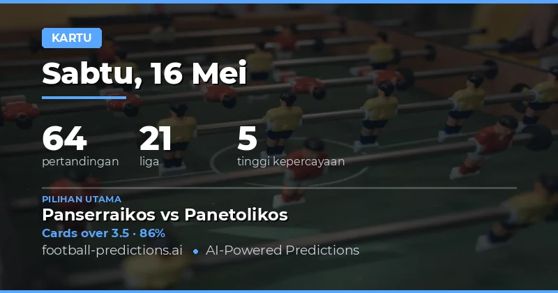 Prediksi Kartu Kuning Hari Ini