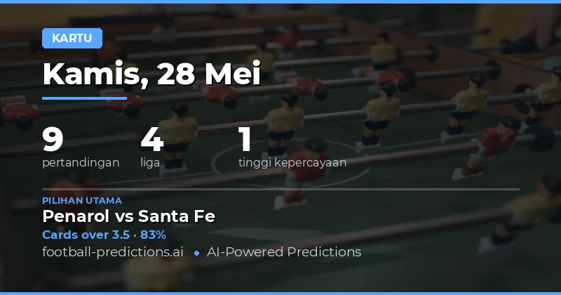 Prediksi Jumlah Kartu Kuning Bola Hari Ini