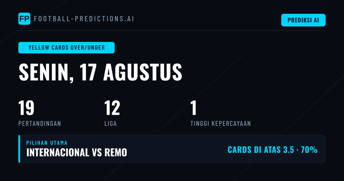 O/U Kartu Pilihan Tertinggi untuk 17 Agt 2026