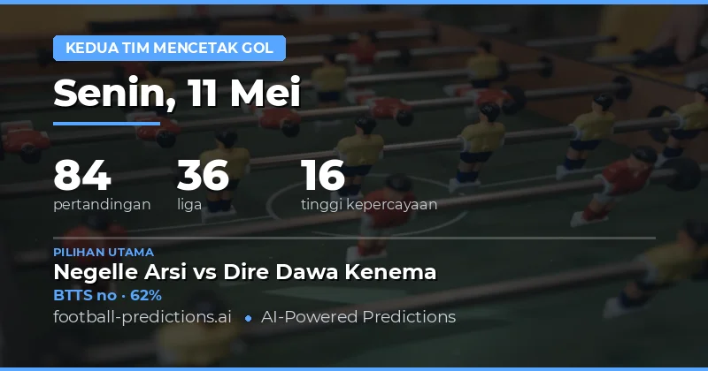 Prediksi BTTS Hari Ini 11 Mei 2026