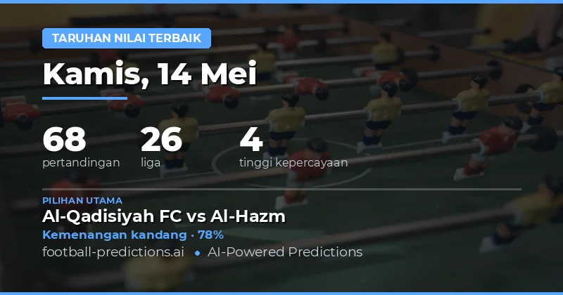 Prediksi Best Value Bets Bola Hari Ini