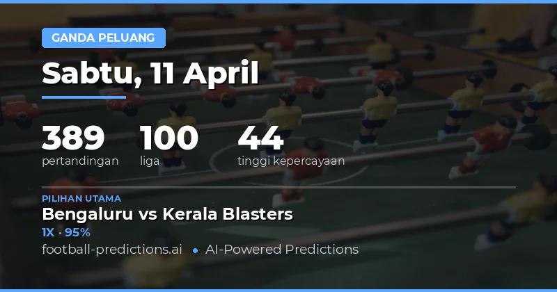 Prediksi Taruhan Double Chance Hari Ini