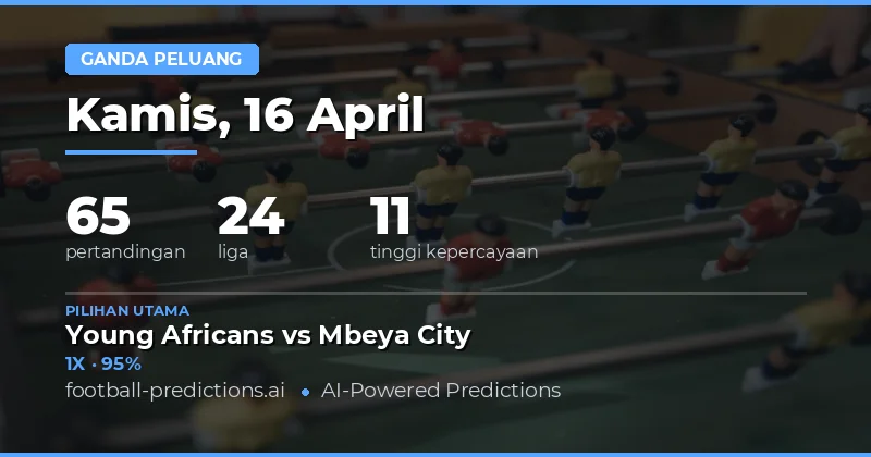 Prediksi Pertandingan Double Chance Tanggal 16 April 2026