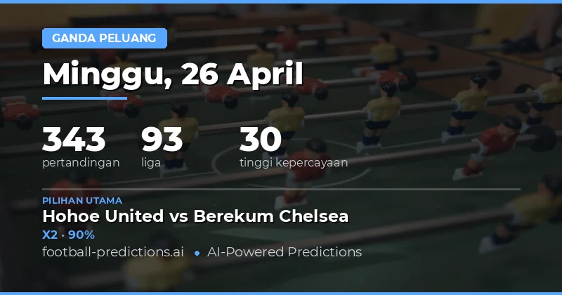 Analisis Mendalam Prediksi Double Chance Hari Ini