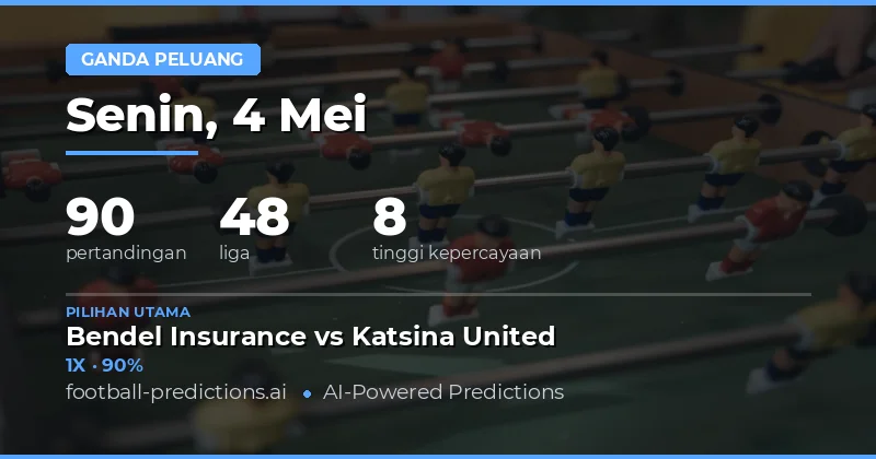 Prediksi Double Chance Bola Hari Ini 4 Mei 2026