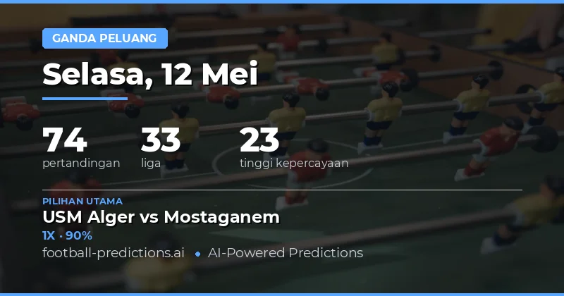 Prediksi Double Chance Bola Hari Ini: 12 May 2026
