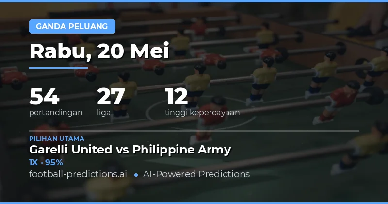 Prediksi Double Chance Bola Hari Ini, 20 Mei 2026